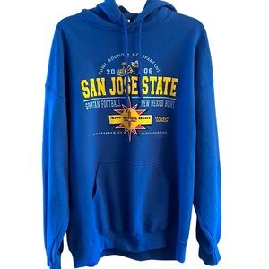 SJSU sweatshirt pull on hoodie color blue